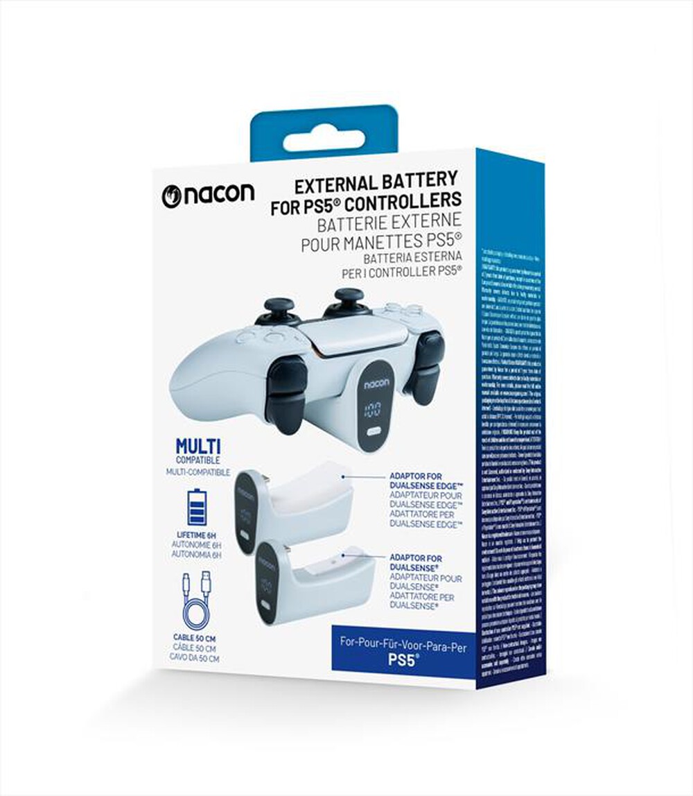 "NACON - BATTERIA ESTERNA PER CONTROLLER DUALSENSE / DSEDGE-Bianco"