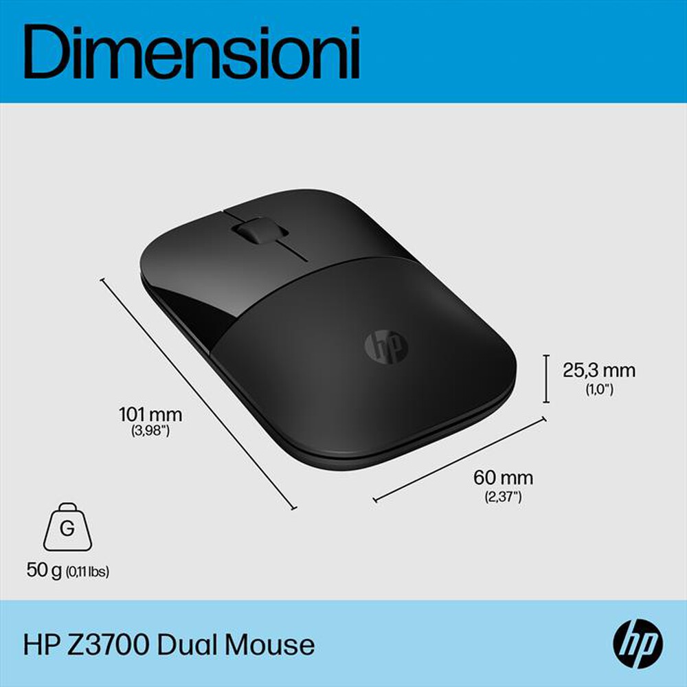 "HP - Z3700 DUAL MOUSE-Nero"