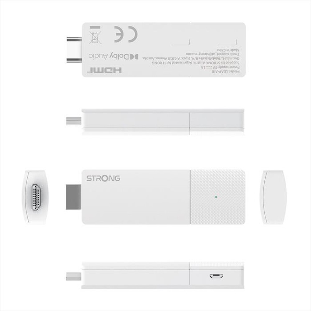 "STRONG - Google TV Stick 4K UHD LEAP-AIR-BIANCO"