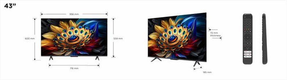 "TCL - Smart TV Q-LED UHD 4K 43\" 43C69B-Titanium"